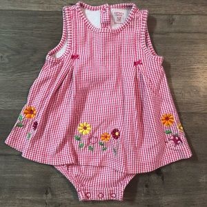 Carter’s Plaid Onesie Dress 12 Months